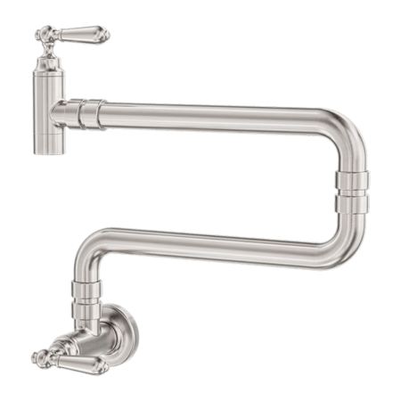 York Wall Mounted Pot Filler - Hera Bathware X Nero Tapware | Brushed Nickel