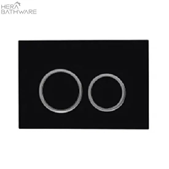Zegna Matte Black in wall Toilet With R&T Cistern - Hera BathwareMatte BlackABS FLUSH PANEL BLACK ROUND