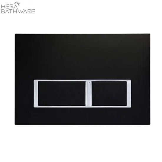 Zegna Matte Black in wall Toilet With R&T Cistern - Hera BathwareMatte BlackABS FLUSH PANEL BLACK STRIP SQUARE