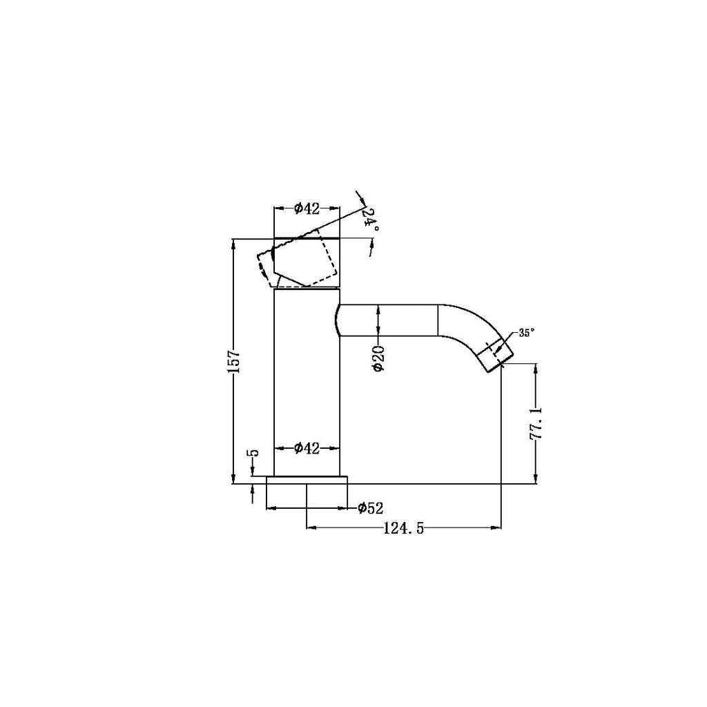 Zen SS316L Outdoor Basin Mixer (Pin - less) - Hera BathwareBrushed Nickel