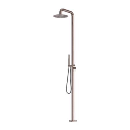 Zen SS316L Outdoor Freestanding Shower Column - Hera BathwareBrushed Bronze