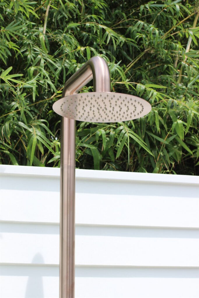 Zen SS316L Outdoor Freestanding Shower Column - Hera BathwareBrushed Bronze