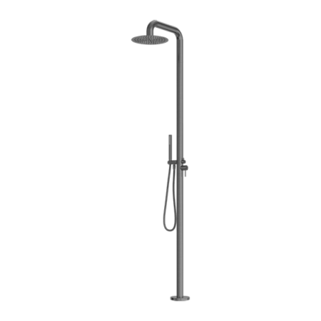 Zen SS316L Outdoor Freestanding Shower Column - Hera BathwareGraphite