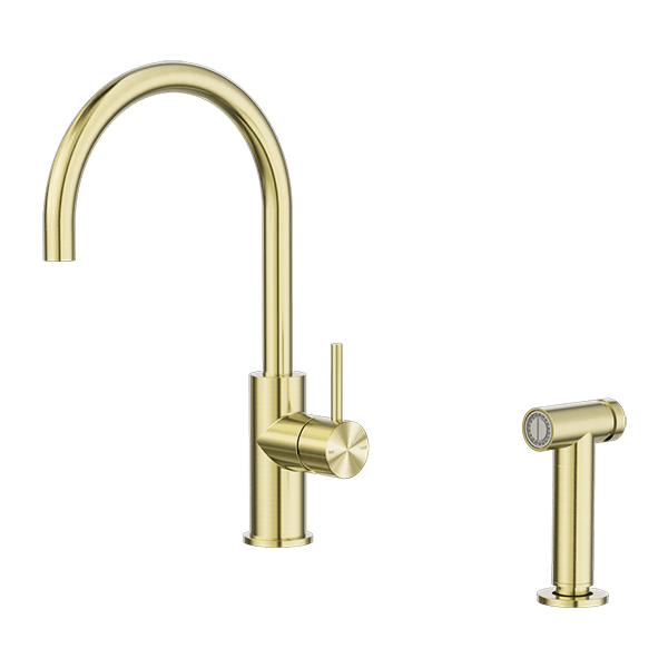 Zen SS316L Outdoor Kitchen Mixer With Hand Spray - Hera BathwareBrushed Gold