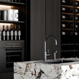 Zen SS316L Outdoor Kitchen Mixer With Hand Spray - Hera BathwareBrushed Nickel