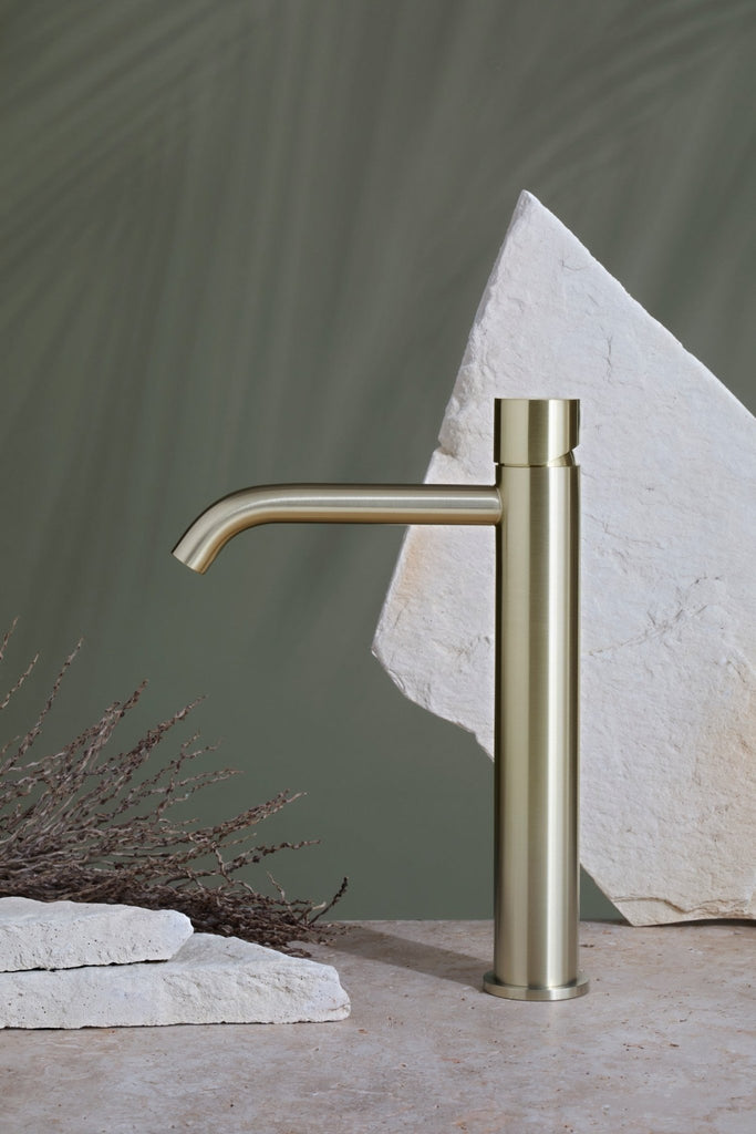 Zen SS316L Outdoor Tall Basin Mixer (Pin - less) - Hera BathwareBrushed Gold
