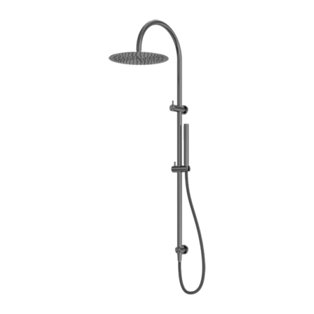 Zen SS316L Outdoor Twin Shower With Outdoor Shower Hose - Hera BathwareGraphite