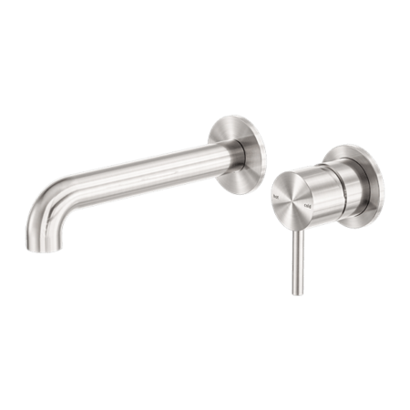 Zen SS316L Outdoor Wall Basin/Bath Seperate Mixer 185mm/230mm Spout - Hera Bathware185mmBrushed Nickel