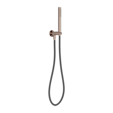 Zen SS316L Shower On Bracket With Outdoor Shower Hose - Hera BathwareBrushed Bronze