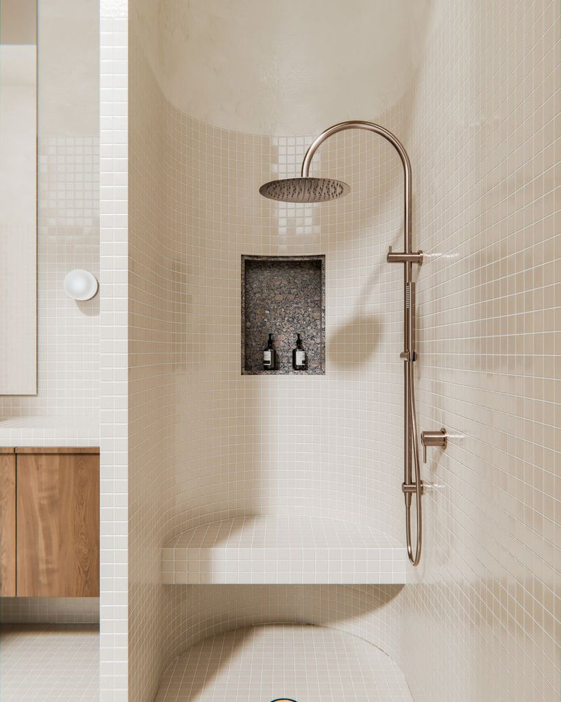 Zen SS316L Twin Shower - Hera BathwareBrushed Nickel