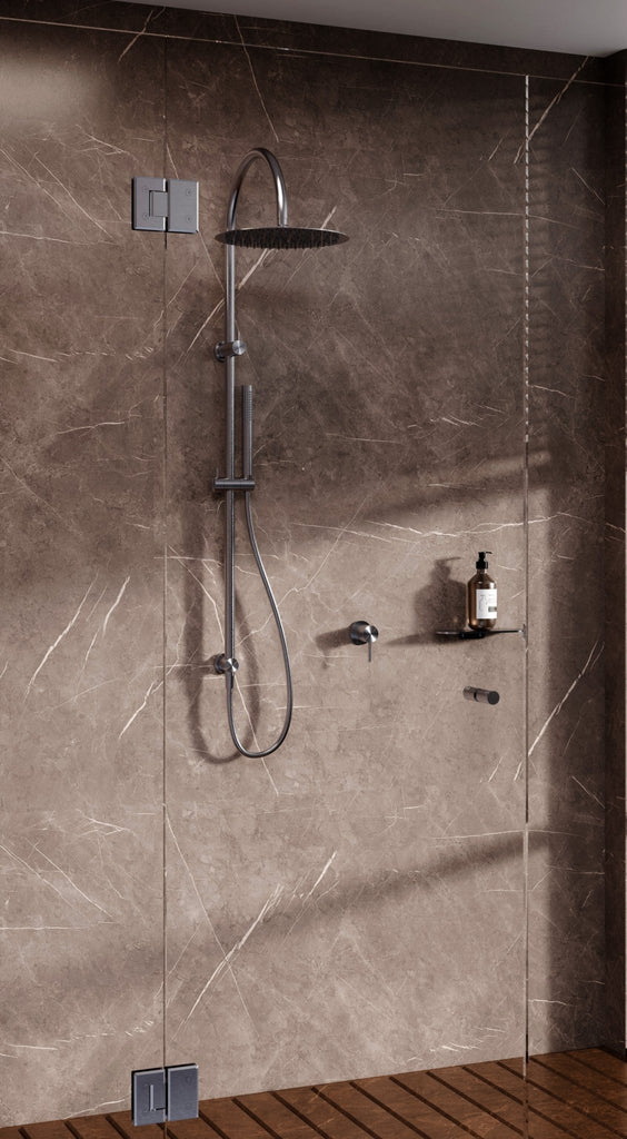 Zen SS316L Twin Shower - Hera BathwareBrushed Nickel
