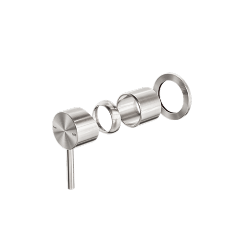 Zen SS316L Wall Basin/Bath Seperate Mixer 185mm/230mm Spout (Trim Kits Only) - Hera BathwareBrushed Nickel