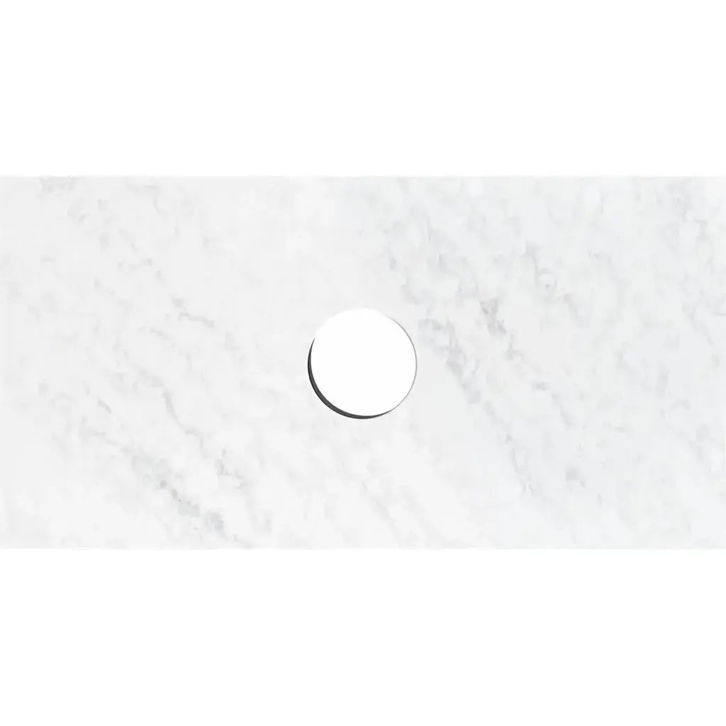 1200mm Cloudy Carrara Flat Stone Top - Solid Surface - Hera BathwareNo Holes