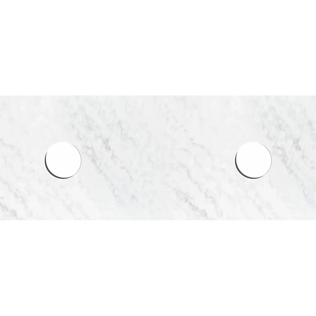 1500mm Cloudy Carrara Flat Stone Top - Solid Surface - Hera BathwareNo Holes