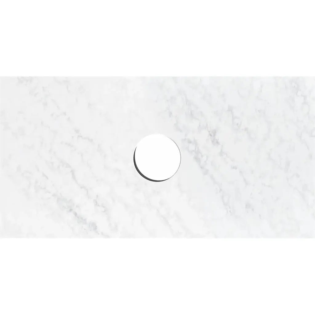 600mm Cloudy Carrara Flat Stone Top - Solid Surface - Hera Bathware