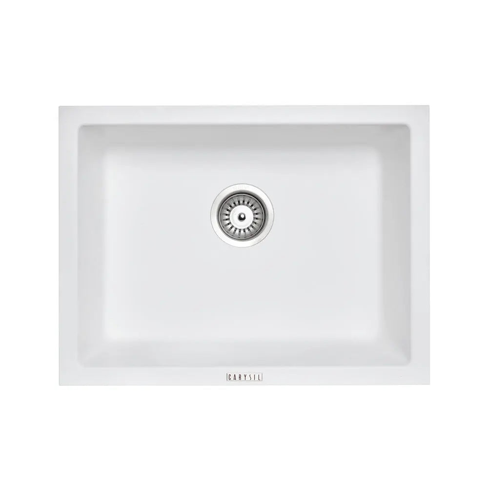 Hera Bathware 610mm Single Big Bowl Granite Kitchen/Laundry Sink Top/Flush/Under Mount 734.30 at Hera Bathware