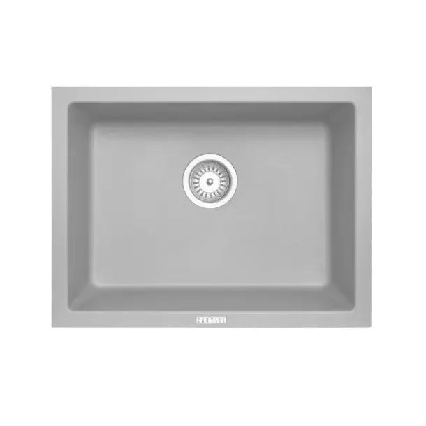 610mm Single Big Bowl Granite Kitchen/Laundry Sink Top/Flush/Under Mount - Hera BathwareConcrete Granite Quartz Stone
