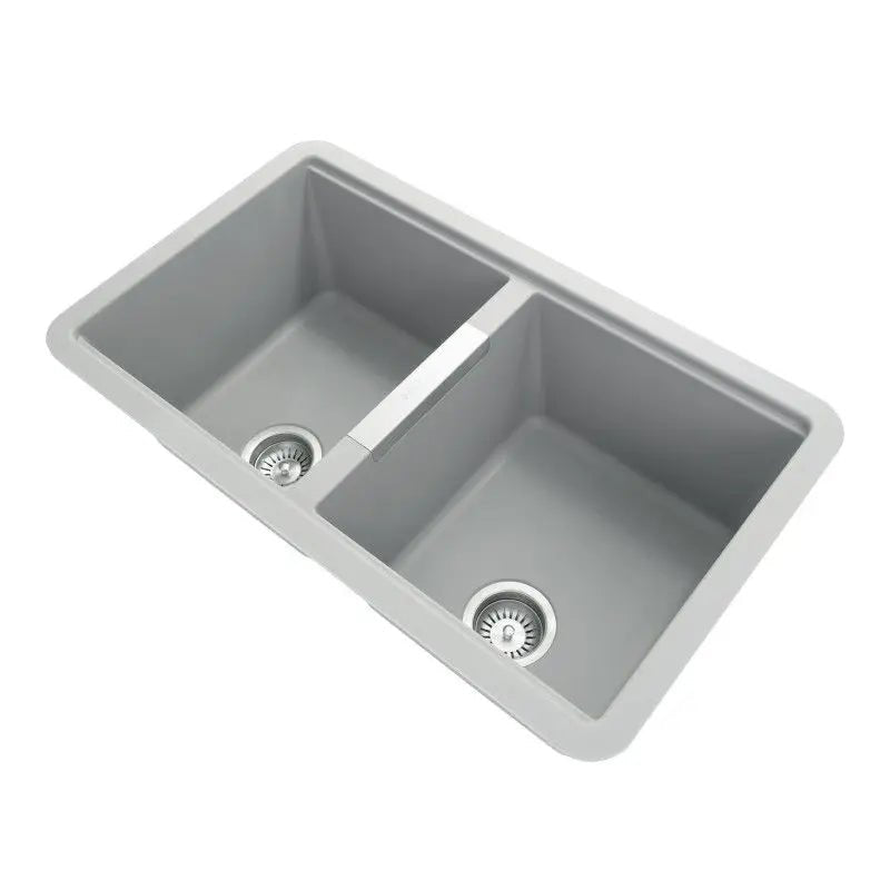 824mm Double Bowls Granite Undermount Kitchen Sink - Hera BathwareConcrete Granite Quartz Stone
