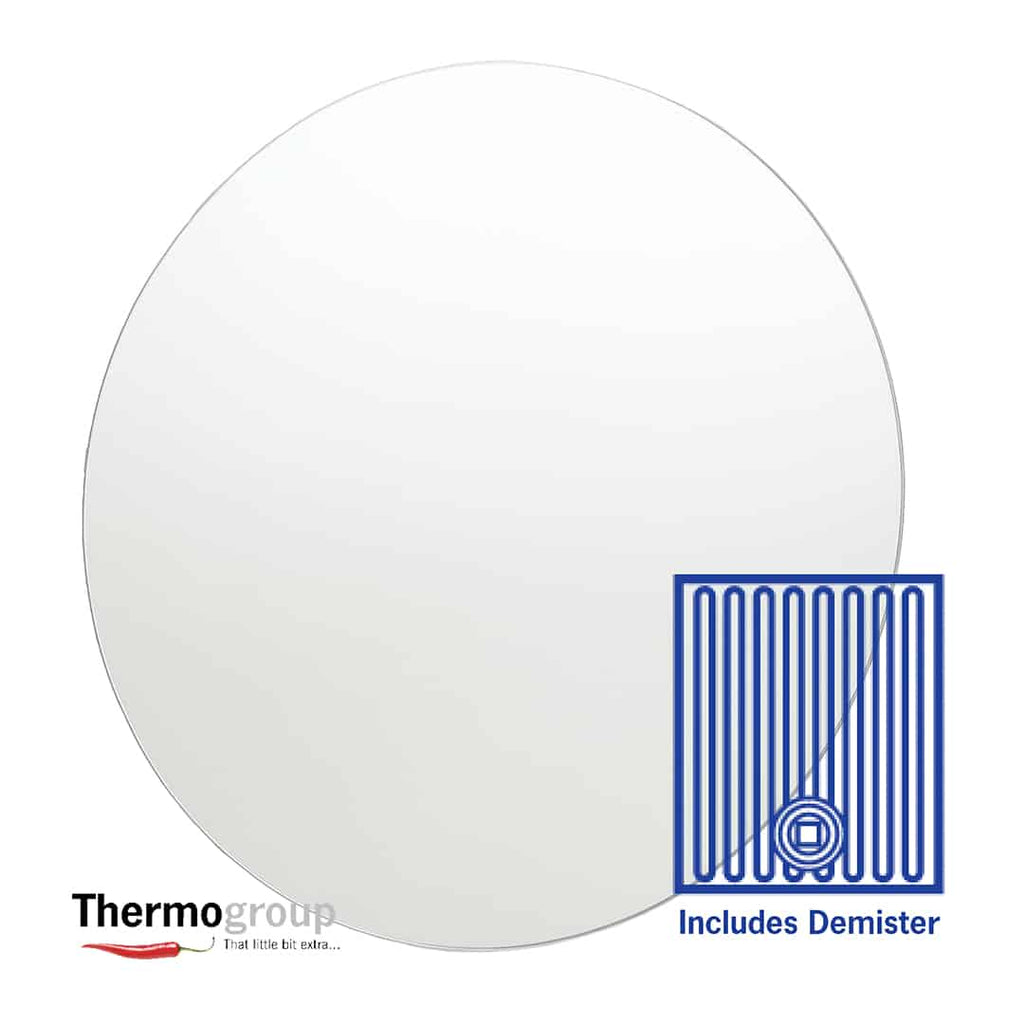 Thermogroup Round Polished Edge Mirror with Demister 298.00 at Hera Bathware