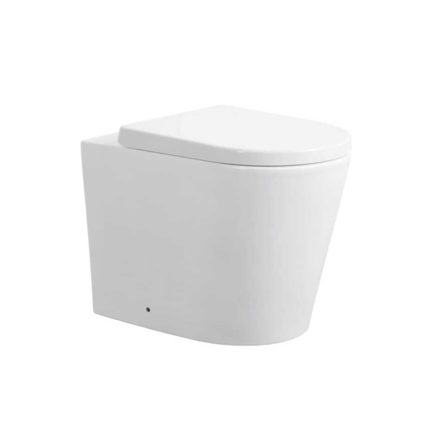 Buy Online Matte White Rimless In R&T In Wall Cistern Toilet Suite In ...