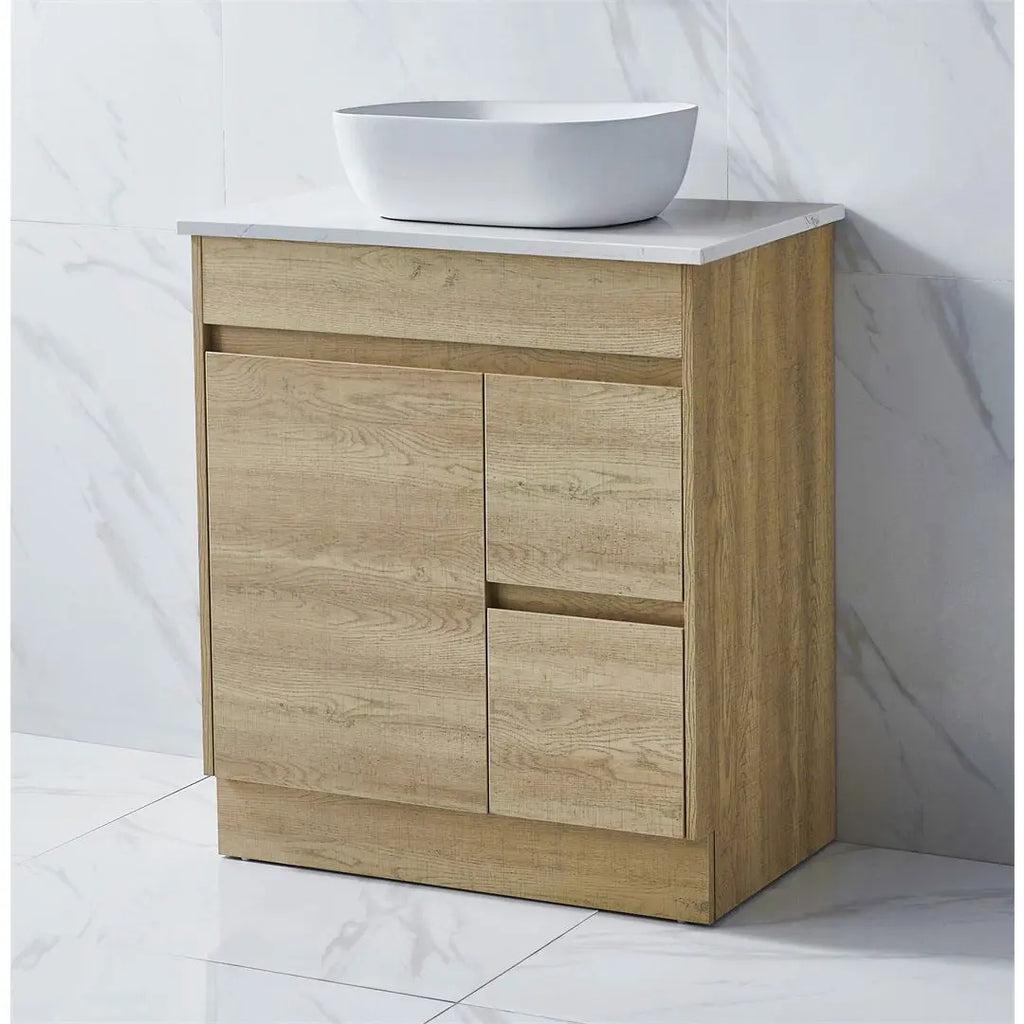 Louis Marco Bellay Free Standing Timber Look Vanity 750mm Drawers on Right 545.00 at Hera Bathware