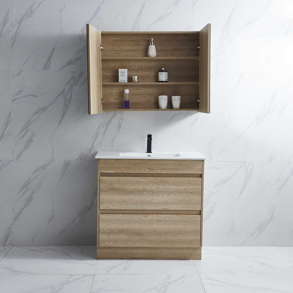 Louis Marco Bellay, Venezia & Miami Timber Look Shaving Cabinet  at Hera Bathware