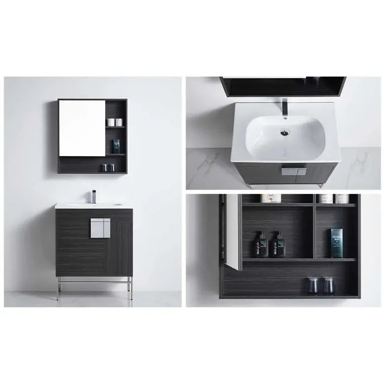 BNK Black Marquina Bathroom Vanity with Unique Square Handle 669.00 at Hera Bathware