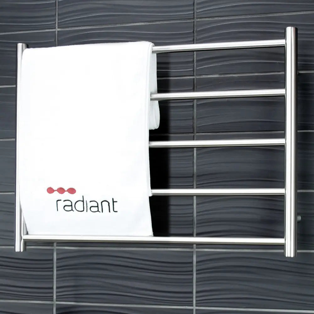 Radiant Brushed Satin Heated Ladder Towel Rails (240V)  at Hera Bathware