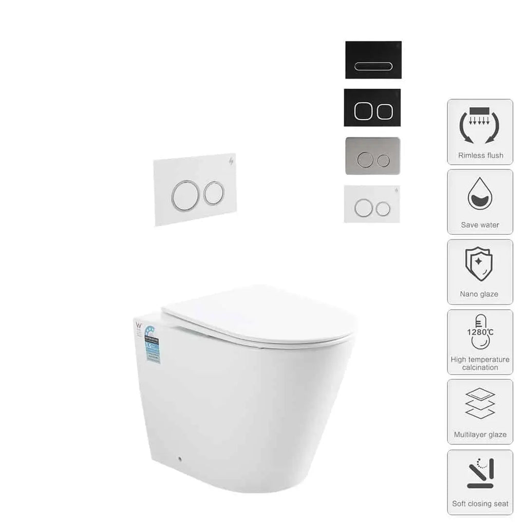 Louis Marco Duffy Rimless R&T In Wall Cistern Gloss White Toilet Suite  at Hera Bathware