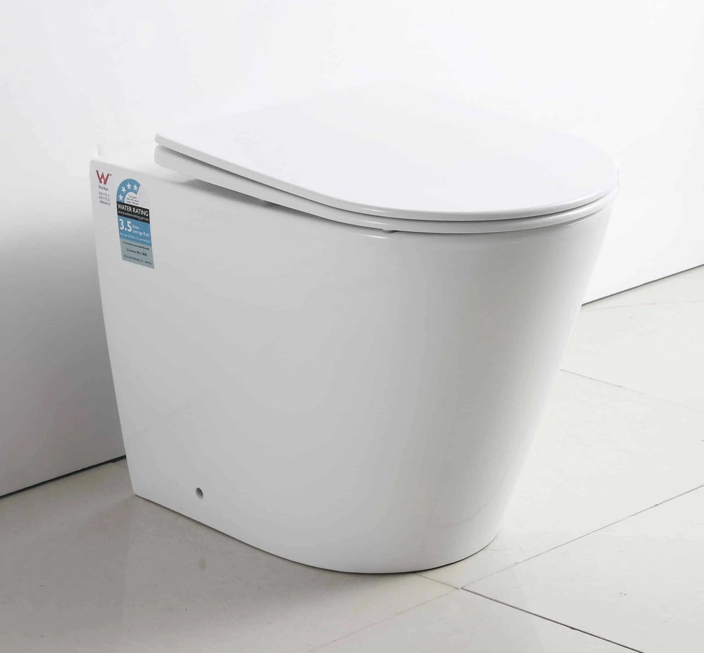 Louis Marco Duffy Rimless R&T In Wall Cistern Gloss White Toilet Suite 329.00 at Hera Bathware