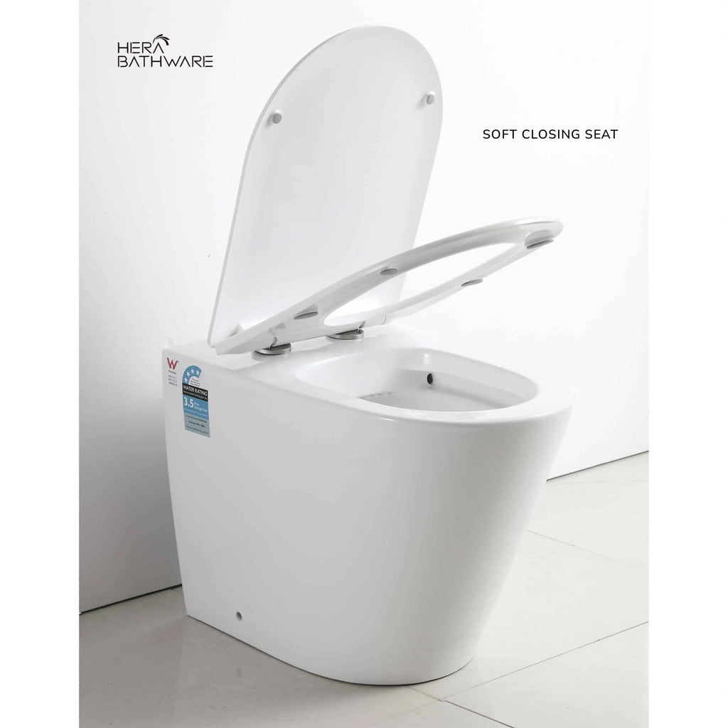 Louis Marco Duffy Rimless R&T In Wall Cistern Gloss White Toilet Suite  at Hera Bathware