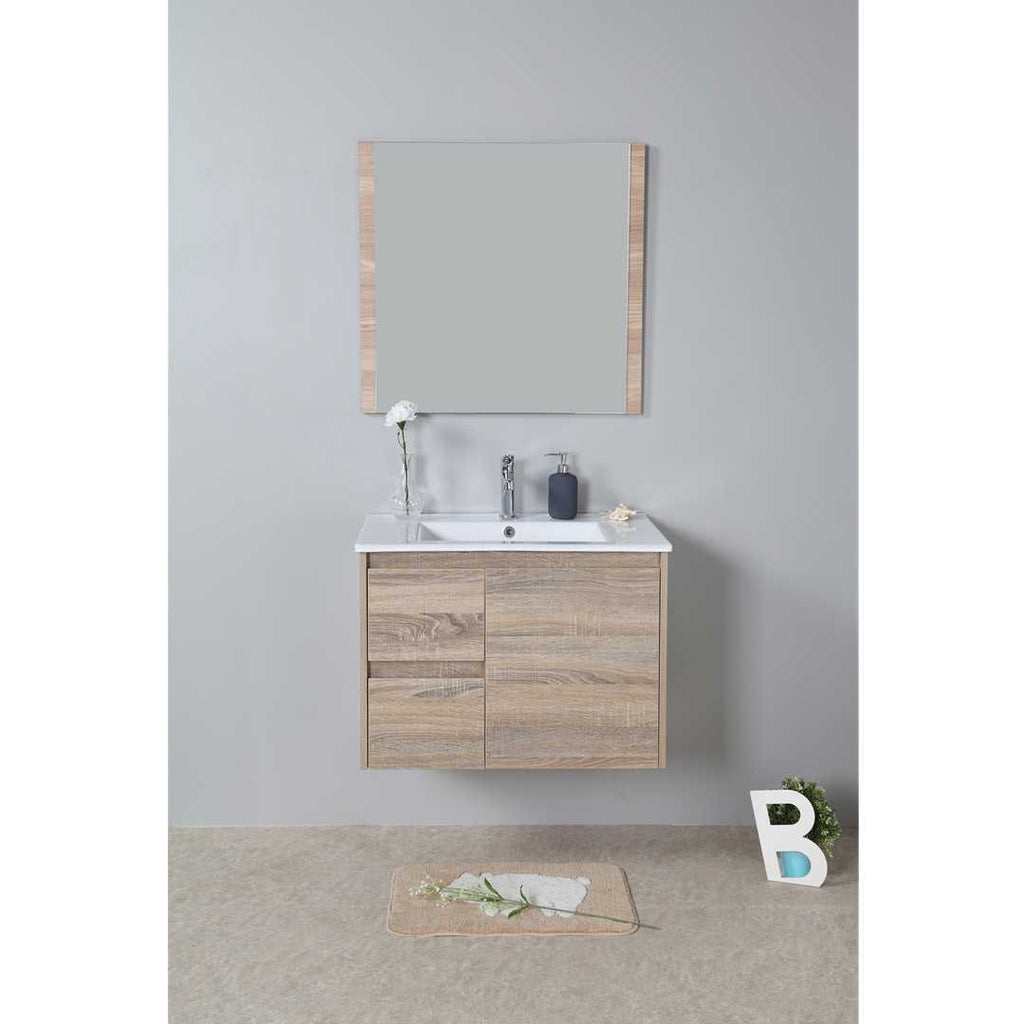 Aulic Grace Timber Look Wall Hung Vanity 1200mm Drawers on Right  at Hera Bathware