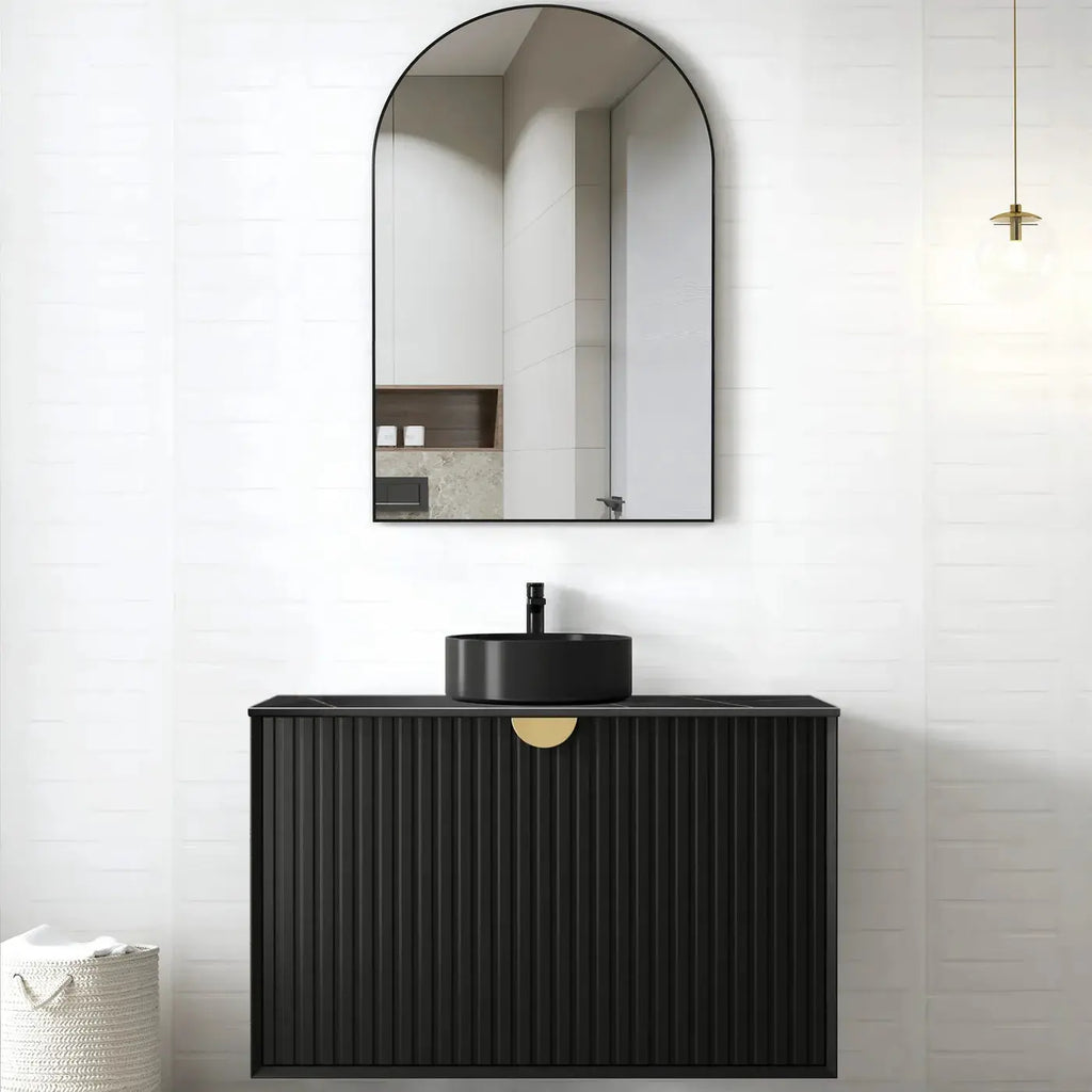 Hera Bathware Hamson 900mm Satin Black Wall Hung Vanity  at Hera Bathware