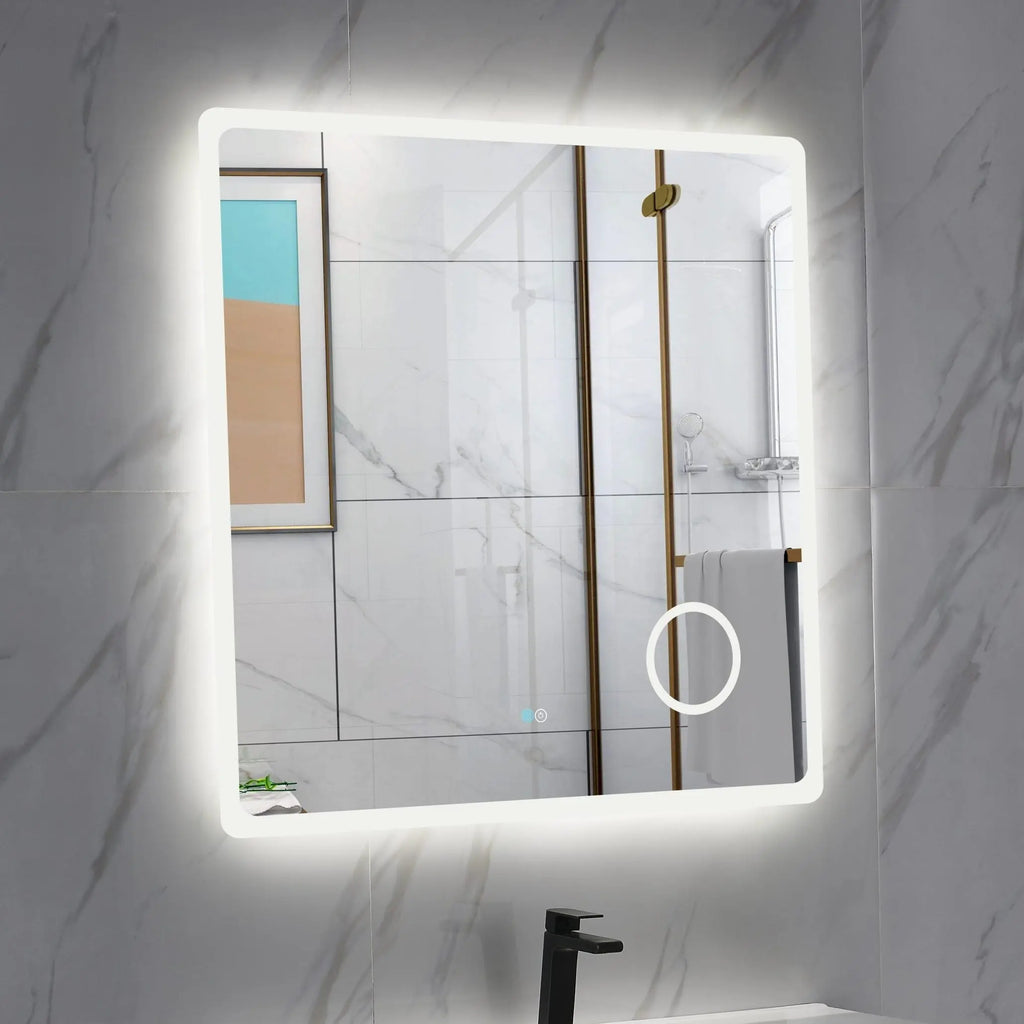 Louis Marco MACEDON Rectangular Frosted edge Frame-Less LED Mirror 600/750/900/1200mm  at Hera Bathware