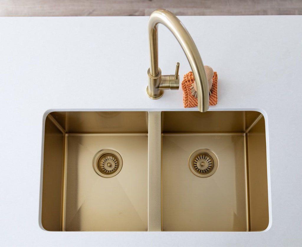 Meir Lavello Kitchen Sink - Double Bowl 760 x 440mm | Hera Bathware