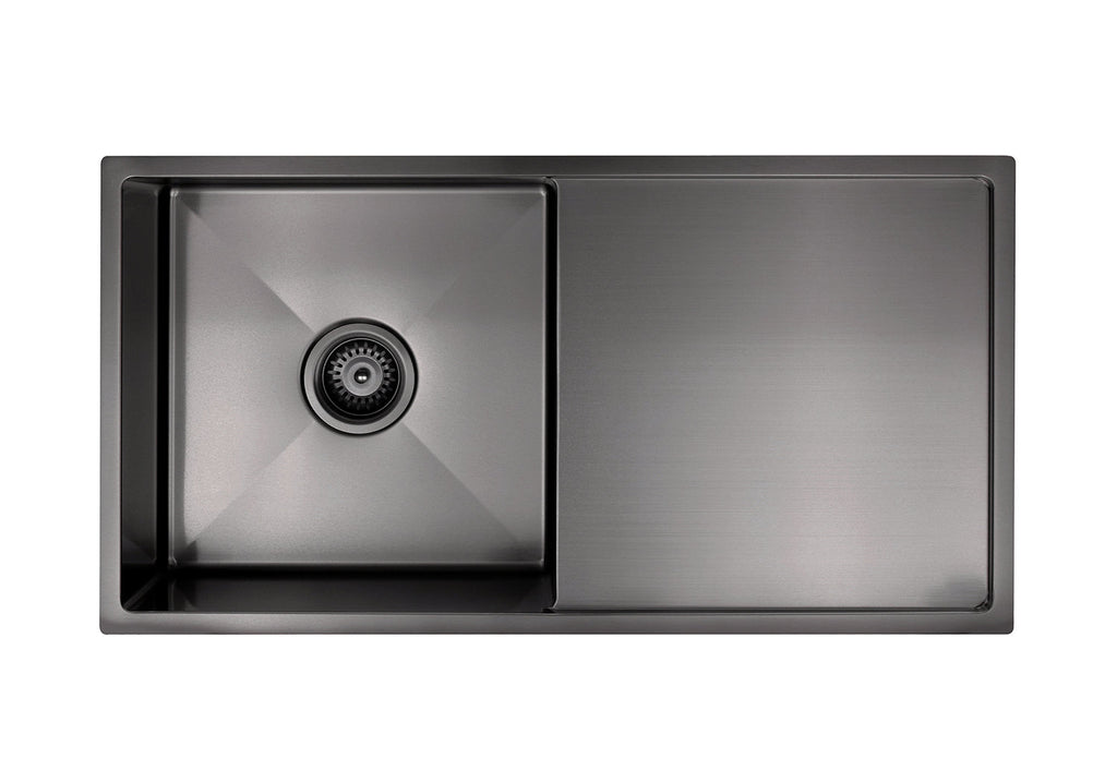 Meir Lavello Kitchen Sink - Single Bowl & Drainboard 840 x 440mm | Hera Bathware