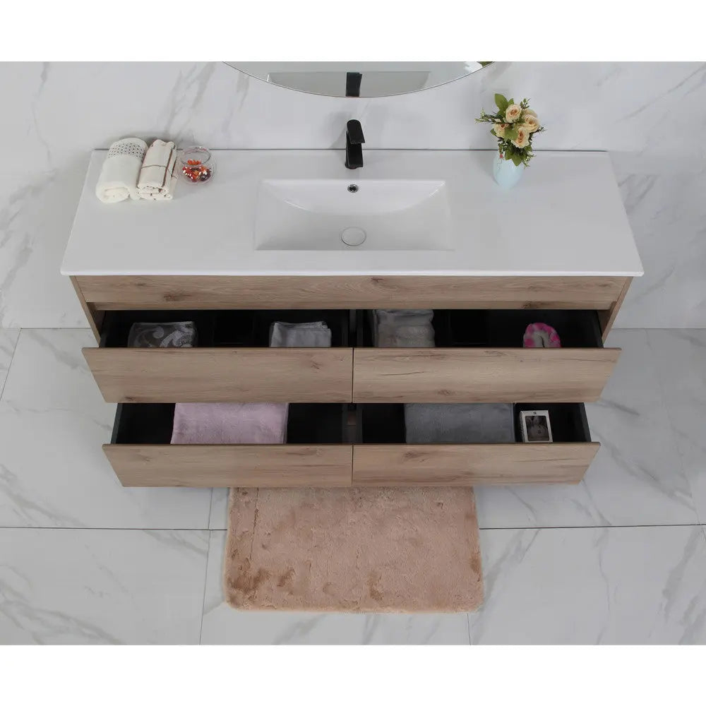 Aulic Max Timber Look Free Standing Vanity 1800mm Double Bowls  at Hera Bathware