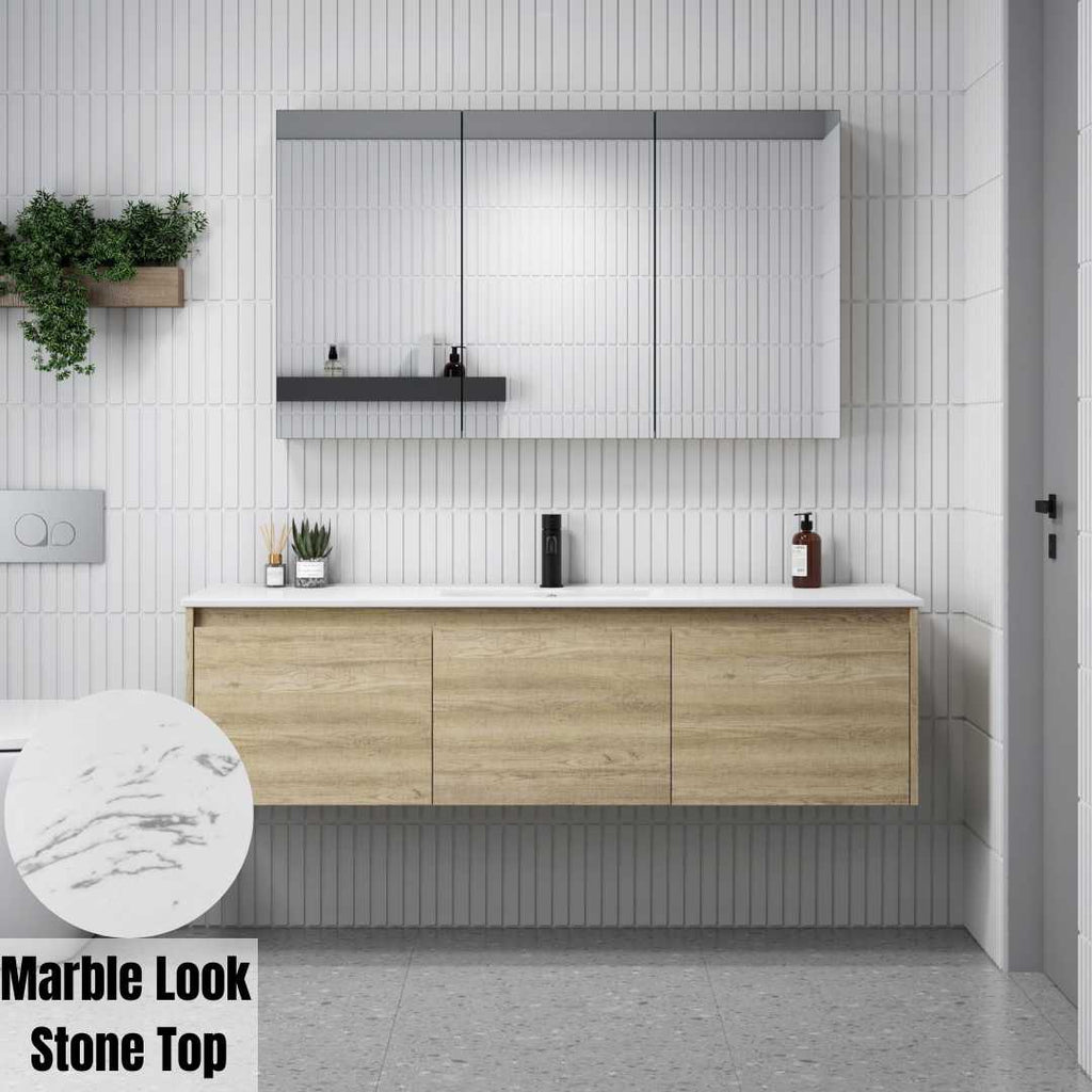 Louis Marco Mello Wall Hung Timber Look Vanity 1500mm  at Hera Bathware