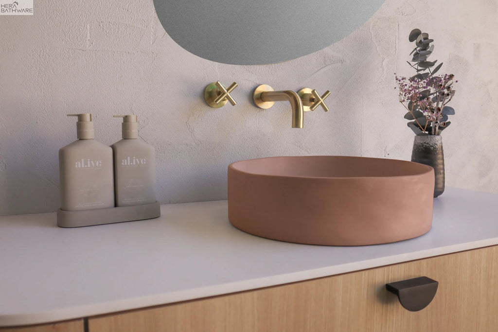 nood co. Slip Basin - Wall Hung (Blush Pink) | Hera Bathware