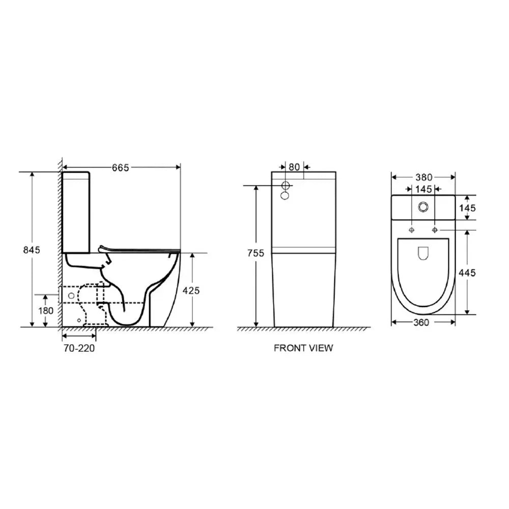 Best Bm T2141A Back to Wall Rimless Toilet Suite  at Hera Bathware