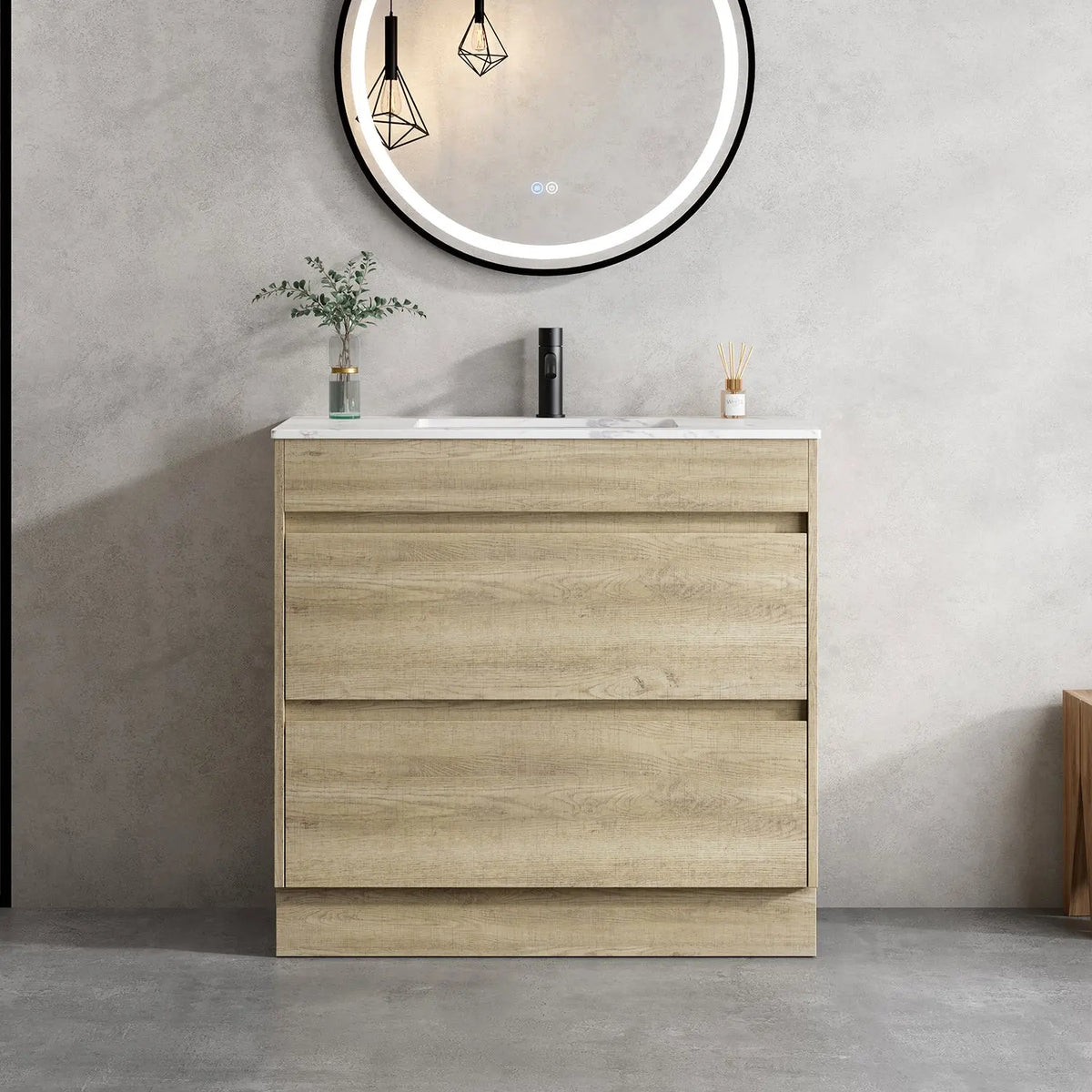 From $469 Free Standing Timber Vanity 900mm - Melbourne Bathware Shop ...