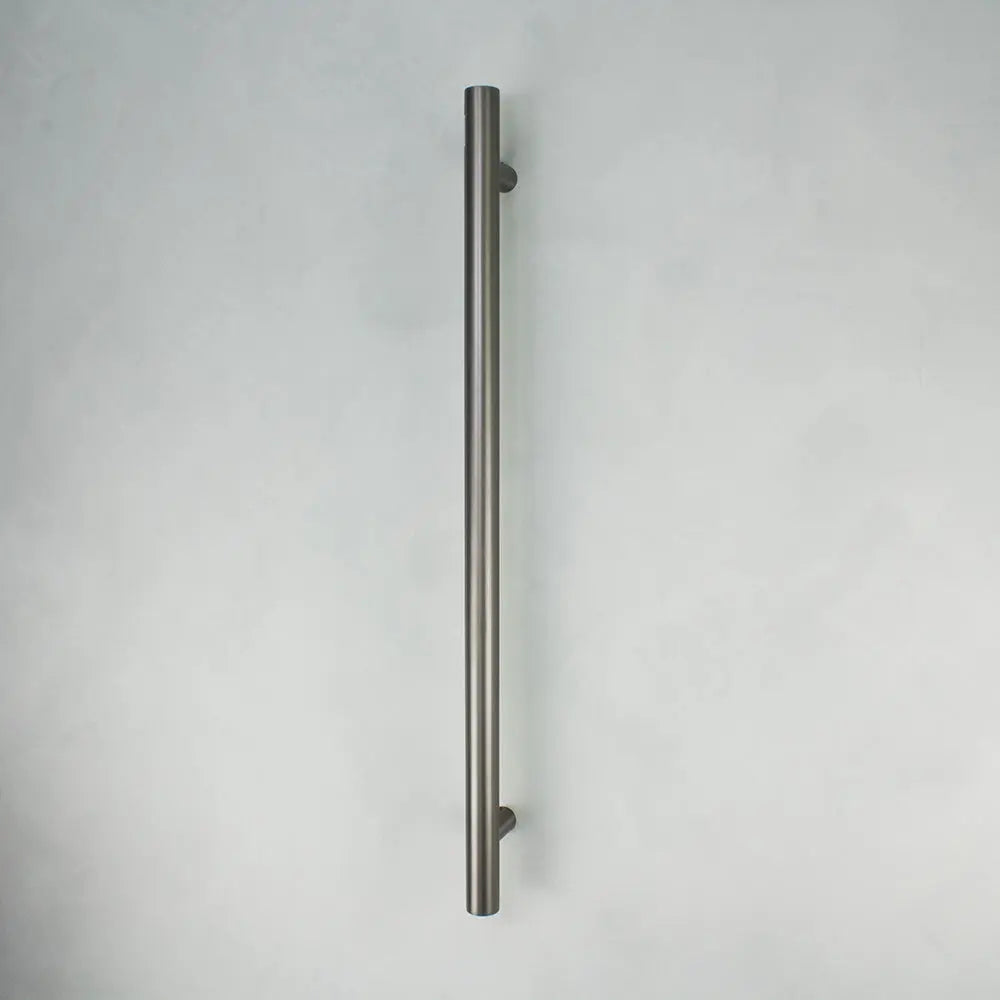 Radiant Vertical Single Heated Towel Bar (12v) - Gun Metal Grey  at Hera Bathware