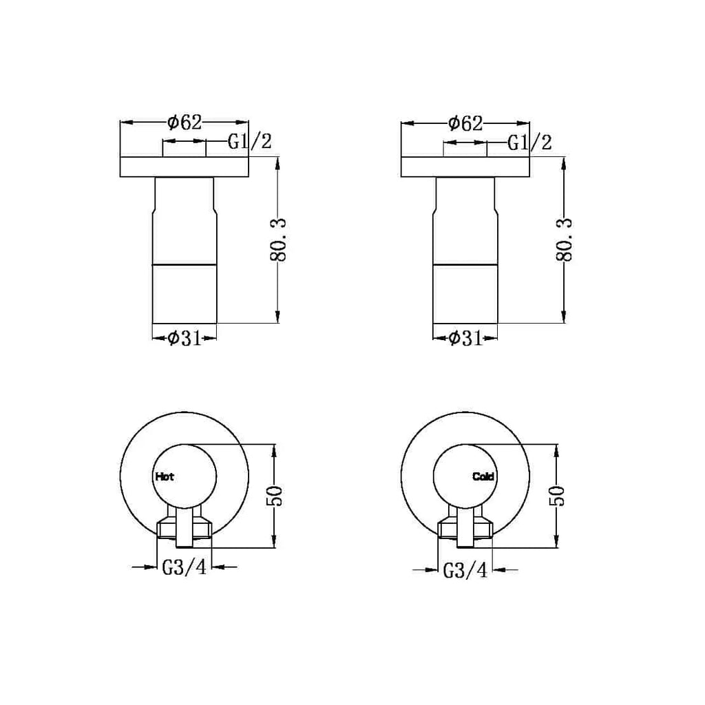 Nero Washing Machine Tap Set - Matte Black  at Hera Bathware