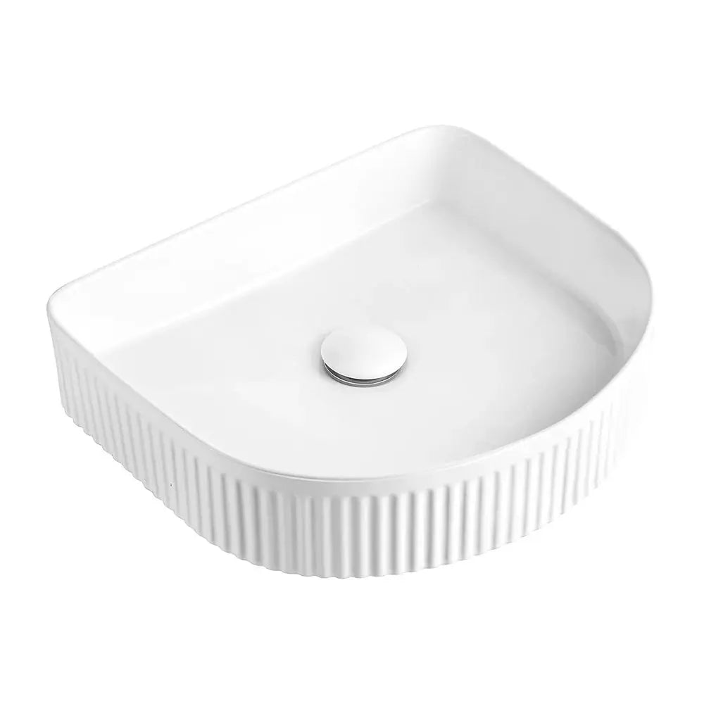 ARCHIE Above Counter Basin - Hera BathwareGloss WhiteCenter Waste