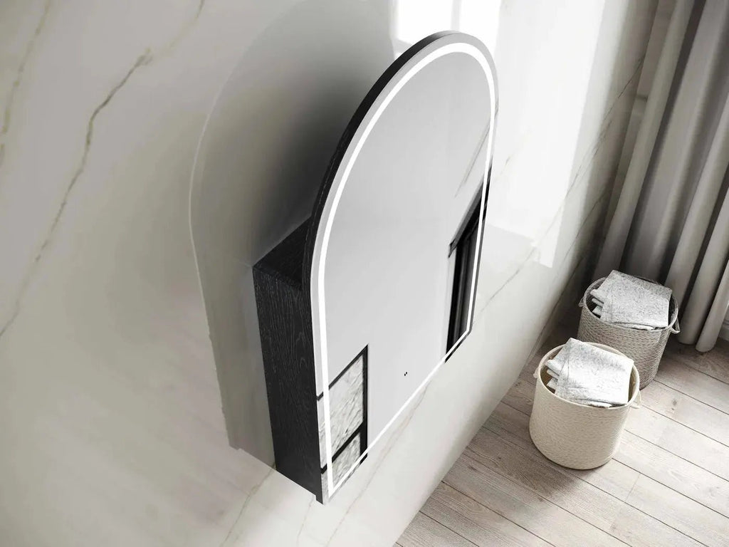 Archie LED Shaving Cabinet | OTTI - Hera BathwareBlack Oak