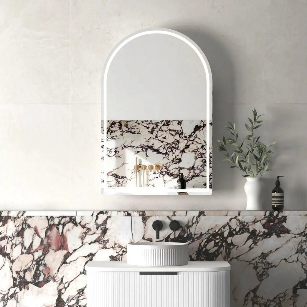 Archie LED Shaving Cabinet | OTTI - Hera BathwareNatural Oak