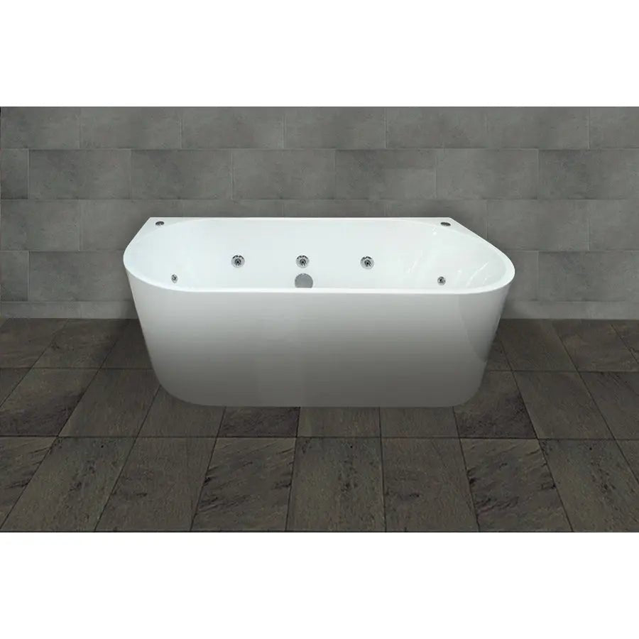 ATLANTA Spa Back to Wall Bathtub - Hera Bathware1500mm8 mini Jet 3 Large Jet