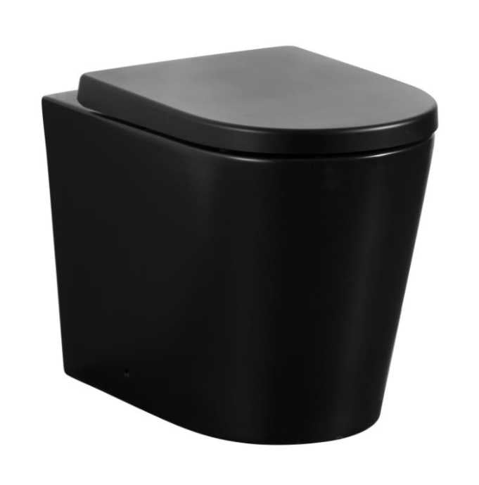 Avis Matte Black in wall Toilet With Geberit Cistern - Hera BathwareMatte BlackPan Only