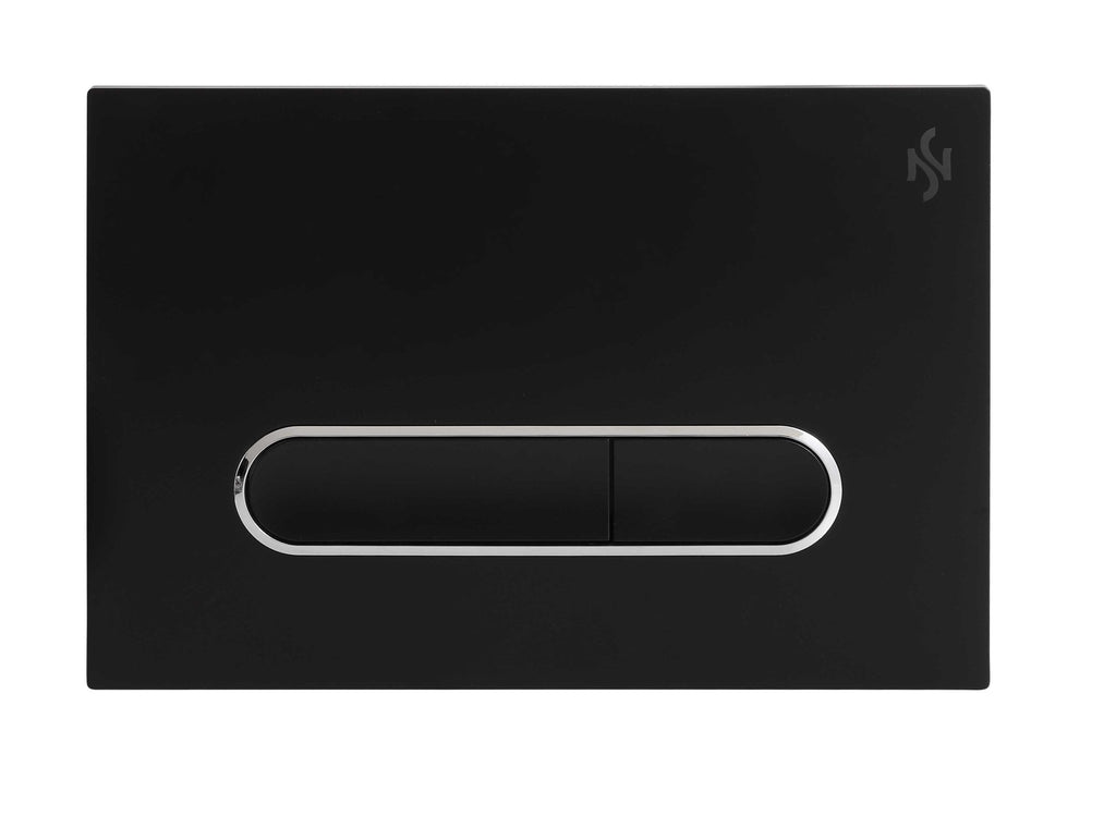 Avis Matte Black in wall Toilet With R&T Cistern - Hera BathwareMatte BlackABS FLUSH PANEL BLACK STRIP