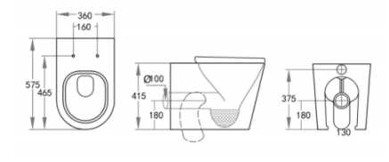 Avis Matte White in wall Toilet With Geberit Cistern - Hera BathwareMatte WhitePan Only